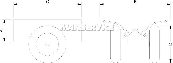 Movimentação - Carrinhos para Transporte de Compensados / MDF, MDP, OSB, NAVAL ETC... - CC001